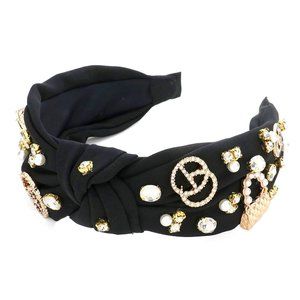 Fabulous Black Embellished Headband